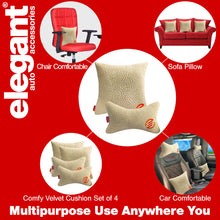 Elegant Comfy Velvet Cushion & Neck Rest Car Pillow CU12