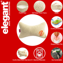 Elegant Comfy Velvet Cushion & Neck Rest Car Pillow CU12