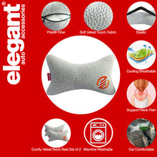 Elegant Comfy Velvet Cushion & Neck Rest Car Pillow CU12