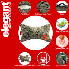 Elegant Comfy Velvet Cushion & Neck Rest Car Pillow CU13