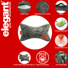 Elegant Comfy Velvet Cushion & Neck Rest Car Pillow CU13